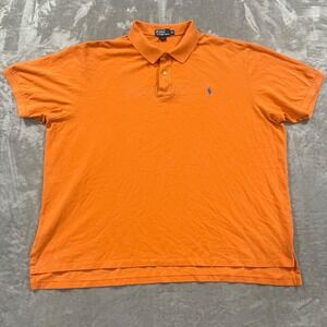 Polo Ralph Lauren Shirt Mens 4XB Orange Polo Short Sleeve Casual Preppy